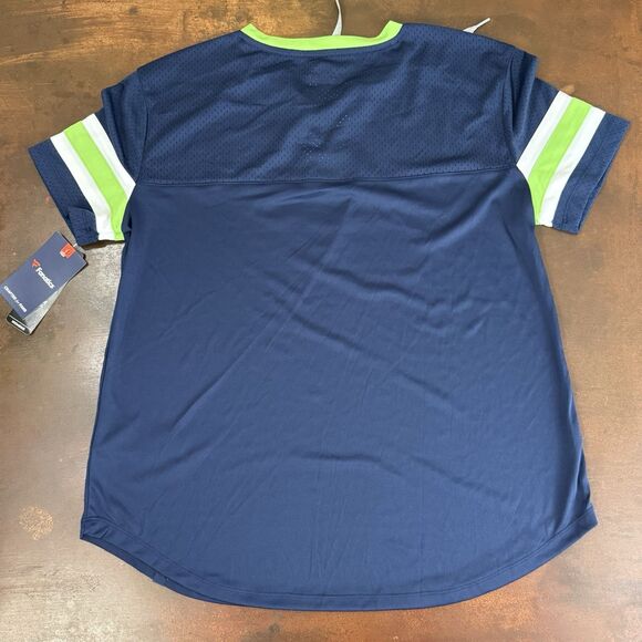 Seattle Seahawks Lace boxy Fanatics Jersey size Large Bling Logo Nfl sportswear - Picture 2 of 9